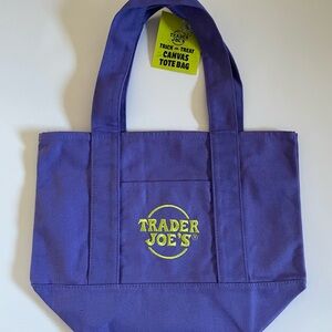 Trader Joe's Purple Canvas Tote Bag